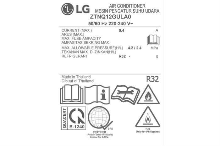 Điều hòa âm trần LG Inverter 12000 BTU 1 hướng thổi ZTNQ12GULA0